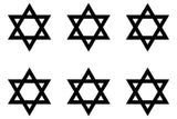Small Star of David Shield Magen Judaism Phone Window Vinyl Decal Sticker