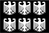 Small German Eagle set of 6 Vinyl Decals Phone German Eagle Stickers Sheet