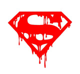 Dripping Melting Bloody Superman Symbol Vinyl Decal Car Window Superhero Sticker