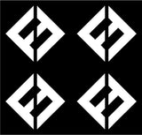 4 Small Foo Fighters band Logo Vinyl Decal Laptop Phone  Window Speaker Sticker