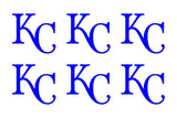 Kansas City Royals MLB symbol Vinyl Decal Cup Window set of 6 small Stickers