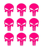 The Punisher Skull Vinyl Decals Phone Helmet Gun Mag 1" Stickers Set of 9