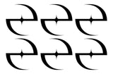 set of 6 Evanescence Logo Vinyl Decal Laptop Car Window Speaker Sticker