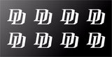 8 Daredevil Marvel DD Logo Vinyl Decals Phone Laptop Helmet 1.5" Stickers