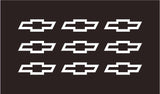 9 Chevy Bowtie Small Vinyl Decals Phone Dashboard Mirror Chevrolet Stickers