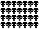The Punisher Small 1.5", 2",3"  Skull Vinyl Decals Phone Helmet Stickers Sheet