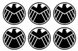 6 SHIELD Marvel's Agents of S.H.I.E.L.D. Vinyl Decals 2.5" Stickers