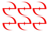 set of 6 Evanescence Logo Vinyl Decal Laptop Car Window Speaker Sticker