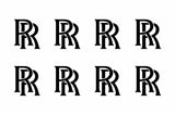 Rolls Royce Logo Vinyl Decals Phone Laptop Dash Small 1" Stickers Set of 8