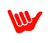 Hang Loose Vinyl Decal Shaka Symbol Hawaii Aloha Surf Car Window Laptop Sticker