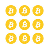 Bitcoin Cryptocurrency Symbol Vinyl Decals Phone Laptop Small Stickers Set of 9
