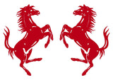 2 High Detail Ferrari Horse Prancing Horse Vinyl Decals Car Body Window Stickers