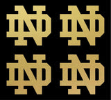 Small Notre Dame Fighting Irish Baseball Vinyl Decal Window set of 4 Stickers