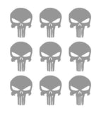 The Punisher Skull Vinyl Decals Phone Helmet Gun Mag 1" Stickers Set of 9