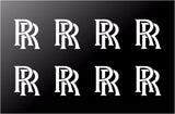 Rolls Royce Logo Vinyl Decals Phone Laptop Dash Small 1" Stickers Set of 8