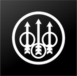 Beretta Firearms Pistol Rifle Logo Car Truck Window Gun Case Vinyl Decal Sticker