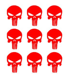 The Punisher Skull Vinyl Decals Phone Helmet Gun Mag 1" Stickers Set of 9