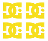 DC SHOES Logo Vinyl Decal Laptop Car Window small set of 4 small Stickers