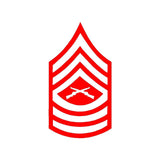 Master Sergeant USMC Rank Symbol Vinyl Decal Car Window Laptop Sticker