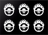 6 Mad Max Fury Road Skull Logo Vinyl Decals Car Window Laptop Phone 2" Stickers