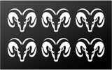 Dodge Ram Logo Car Symbol Vinyl Decals Phone Laptop Small 1.5" Stickers Set of 6