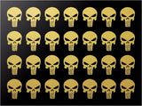 The Punisher Small 1.5", 2",3"  Skull Vinyl Decals Phone Helmet Stickers Sheet