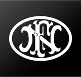 FN Herstal Firearms Pistol Rifle Vinyl Decal Car Window Gun Case Sticker