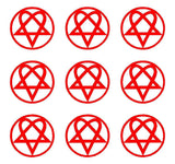 small Him Heartagram Sticker Decal Music Band Laptop Phone Stickers Sheet of 9