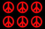 small Peace Symbol Vinyl Decals Phone set of 6 Peace sign Stickers Sheet