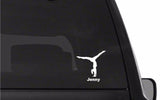 Gymnastics Vinyl Decal Personalized Girl Gymnast Car Window Sticker