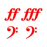 Bass Clef Fortississimo Symbols Vinyl Decals Laptop Car Window Stickers