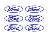 Ford Logo Vinyl Decals Stickers Set of 6