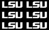 LSU Louisiana State Football NFL Vinyl Decals cup phone small Stickers Set of 6