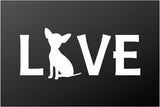 Chihuahua Love Vinyl Decal Car Window Laptop Sticker
