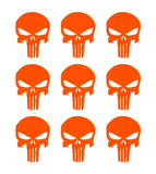 The Punisher Skull Vinyl Decals Phone Helmet Gun Mag 1" Stickers Set of 9