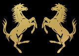 2 High Detail Ferrari Horse Prancing Horse Vinyl Decals Car Body Window Stickers
