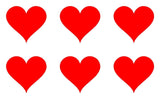 small Heart Symbol Vinyl Decals Phone set of 6 Heart sign Stickers Sheet of 6