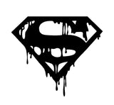 Dripping Melting Bloody Superman Symbol Vinyl Decal Car Window Superhero Sticker