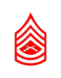 Gunnery Sergeant USMC Rank Symbol Vinyl Decal Car Window Laptop Sticker
