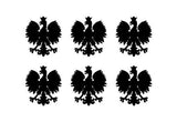Polish Eagle set of 6 Vinyl Decals Phone Poland Polska Eagle Stickers Sheet