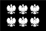 Polish Eagle set of 6 Vinyl Decals Phone Poland Polska Eagle Stickers Sheet