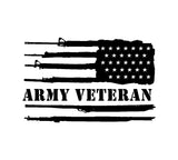 Army Veteran Reversed US Flag Vinyl Decal Car Truck Window Sticker