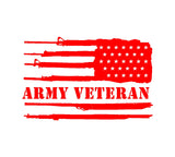 Army Veteran Reversed US Flag Vinyl Decal Car Truck Window Sticker