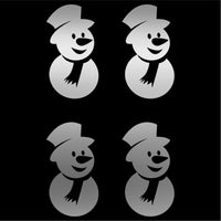 4 Small Snowman Vinyl decals phone case laptop car stickers