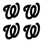 Washington Nationals MLB Team Vinyl Decal Car Window set of 4 small Stickers