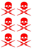 Death Proof Skull Vinyl Decals Phone Helmet Small Stickers Set of 6