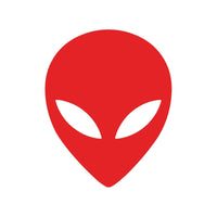 Alien Head Outline Vinyl Decal Car Window Laptop UFO Sticker