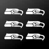 Seattle Seahawks set of 6 car window vinyl decals