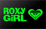 Roxy Girl Surf Girl Vinyl Decal Car WIndow Laptop Roxy Heart Sticker