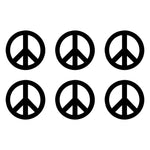 Small Peace Symbol Vinyl Decals set of 6 Peace Sign Stickers Sheet